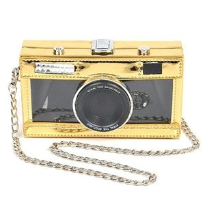 Gold Camera Crossbody